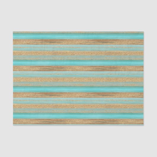 Aqua Turquoise Blue Green Imitate Glitzer Strip Ar Seidenpapier (Vorderseite)