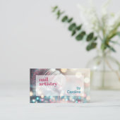 Aqua Turquoise Blue Hot Pink Glitzer Nail Polnisch Visitenkarte (Stehend Vorderseite)