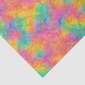 Aqua Turquoise Blue Pink Yellow Purple Gold Marble Seidenpapier (Ausschnitt)