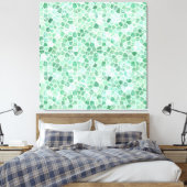 Aqua Turquoise Cobbled Patchwork Terrazo Muster Leinwanddruck (Insitu (Schlafzimmer))