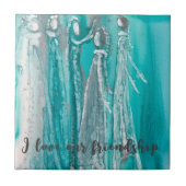 Aqua Turquoise Fliese (Vorderseite)