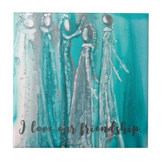 Aqua Turquoise Fliese (Vorderseite)