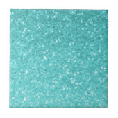 Aqua Turquoise Glitzer Sparkle Wand oder Boden Fliese (Vorderseite)