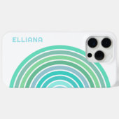 Aqua Turquoise Green Aquamarin Blue Midjahrhundert Case-Mate iPhone Hülle (Rückseite (Horizontal))