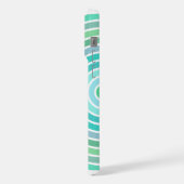 Aqua Turquoise Green Aquamarin Blue Midjahrhundert iPhone Hülle (Linke Seite)