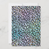 Aqua Turquoise Iridescent Leopard 21. Geburtstag Einladung (Rückseite)