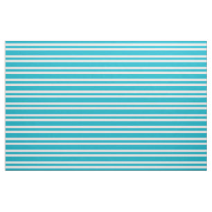 Aqua Turquoise Retro Bold Mod Streifen Muster Stoff