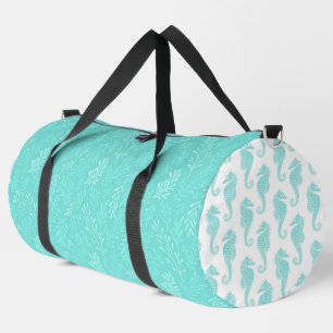 AQUA TURQUOISE SEEPFERD UND UNTERSEETHEMEN DUFFLE BAG