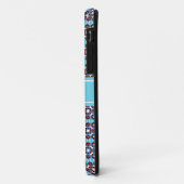 Aqua Turquoise Squares Muster Personalisiert Case-Mate iPhone Hülle (Hinten/Links)