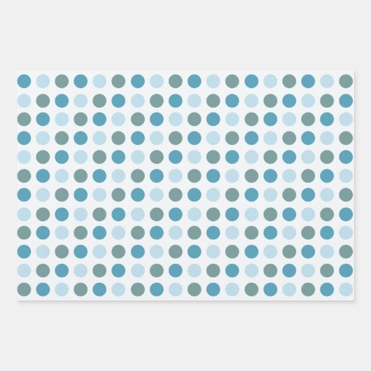 Aqua Turquoise Umhüllungspapierblätter Geschenkpapier Set (Vorderseite 2)