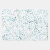 Aqua Turquoise Umhüllungspapierblätter Geschenkpapier Set (Vorderseite)
