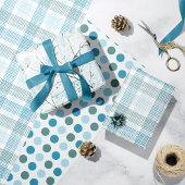 Aqua Turquoise Umhüllungspapierblätter Geschenkpapier Set