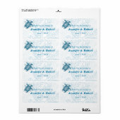 Aqua Turtle Liebe Hochzeitswasserflasche (Vorne)