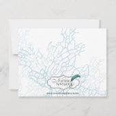 Aqua Turtle Liebe Wedding Save the Date Card (Rückseite)