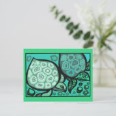Aqua Turtles Postkarte (Stehend Vorderseite)