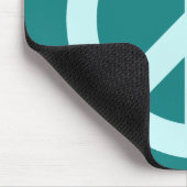 Aqua und Aquamarines Friedenssymbol Mousepad (Ecke)