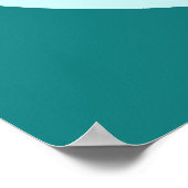 Aqua und Aquamarines Friedenssymbol Poster (Ecke)