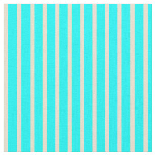 Aqua und Beige Farbstreifen/Linke Muster Stoff
