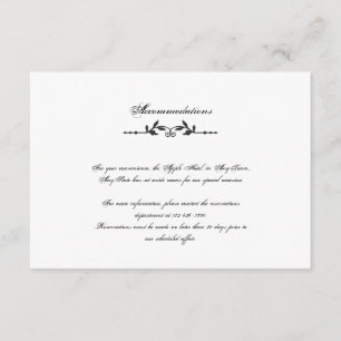 Aqua und Black Elegante Wedding Insert