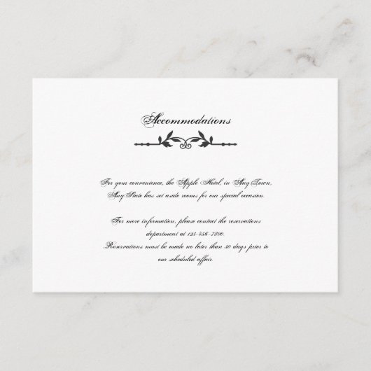Aqua und Black Elegante Wedding Insert (Vorderseite)