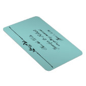 Aqua und Black Elegante Wedding Save the Date Magnet (Rechte Seite)