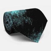 Aqua und Black Modern Art Krawatte (Gerollt)