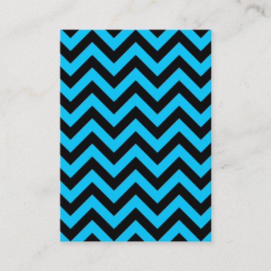 Aqua und Black Zig Zag Visitenkarte (Vorderseite)