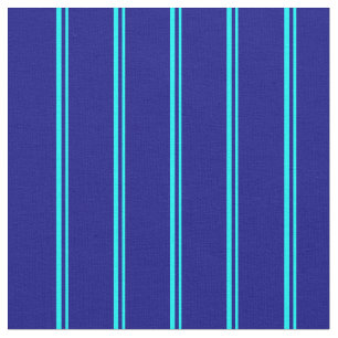 Aqua und blaue Streifen/Linienmuster Stoff