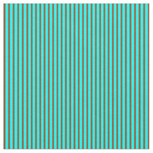 Aqua- und Braunfarbene Linien/Streifen-Muster Stoff