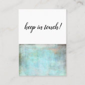 Aqua und Brown Grunge Wir haben die Handout-Karte  Visitenkarte (Rückseite)