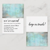 Aqua und Brown Grunge Wir haben die Handout-Karte  Visitenkarte (Vorne/Hinten)