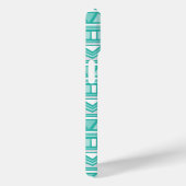 Aqua und Charcoal Aztec Zickzack benutzerdefiniert Case-Mate iPhone Hülle (Rückseite / Rechts)