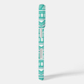 Aqua und Charcoal Aztec Zickzack benutzerdefiniert Case-Mate iPhone Hülle (Rückseite / Rechts)