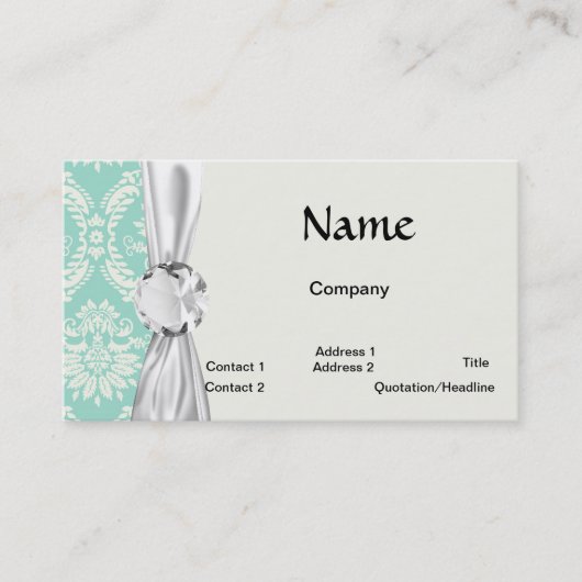 Aqua und Creme Flex Visitenkarte (Vorderseite)