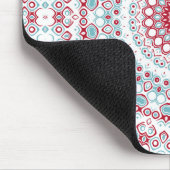 Aqua und Crimson Mandala Pattern Mousepad (Ecke)