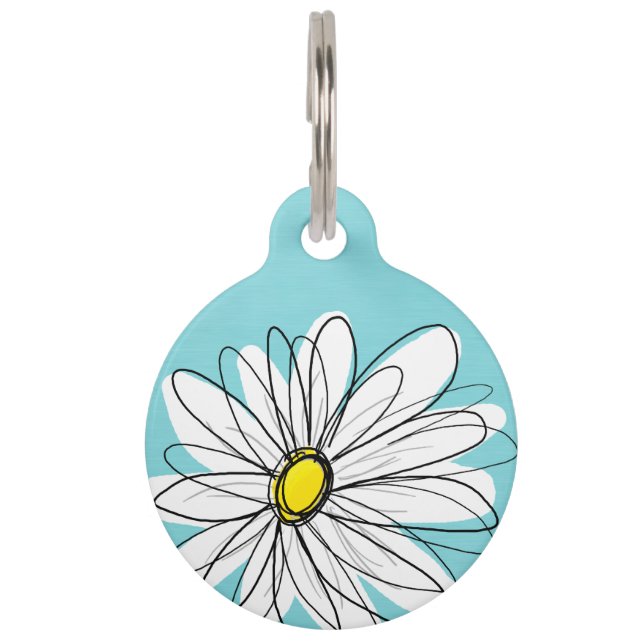 Aqua-und Gelb-wunderlicher Haustiermarke (Vorderseite)