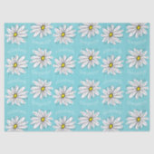 Aqua und gelber weißlicher Daisy benutzerdefiniert Seidenpapier (Vorderseite)