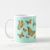 Aqua und Gold Butterfly Tasse (Links)