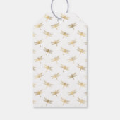 Aqua und Gold Floral Geschenkanhänger (Rückseite)