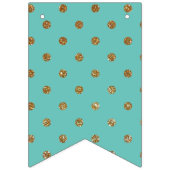 Aqua und Gold Nautical Wedding Bunting Wimpelkette (Dritte Fahne)