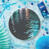 Aqua und Gold Reflections Papier Party Teller (Party)