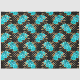 Aqua- und Gold-Serien-Design 12 Seidenpapier