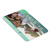 Aqua und Gold sind ein Abstraktes Foto Magnet (Rechte Seite)