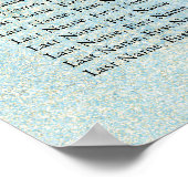 Aqua und Gold Wasserfarbe Beach Seekarte Poster (Ecke)