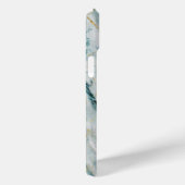 Aqua- und Golddrucke Mit Monogramm Case-Mate iPhone Hülle (Rückseite / Rechts)