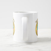 Aqua und Golden Ocean Palm Tree Sommerlandschaft Jumbo-Tasse (Rückseite)