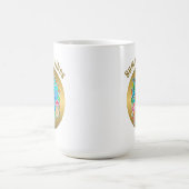 Aqua und Golden Ocean Palm Tree Sommerlandschaft Kaffeetasse (Mittel)