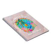 Aqua und Golden Ocean Palm Tree Sommerlandschaft Notizblock (Rechte Seite)