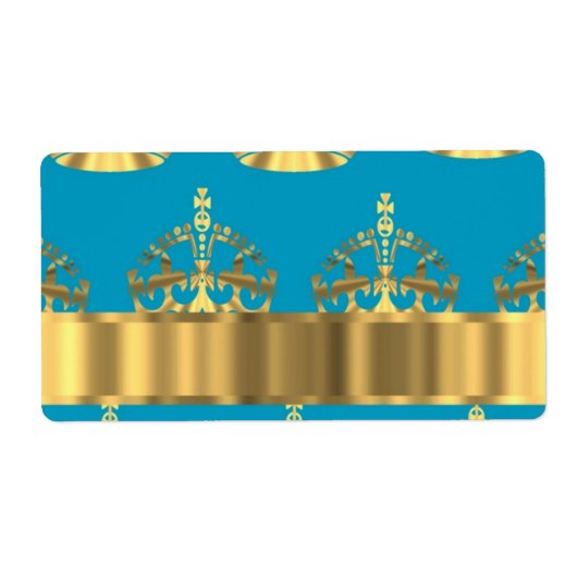 Aqua- und Goldkronenmuster (Vorne)