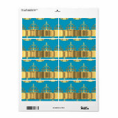 Aqua- und Goldkronenmuster (Vorne)